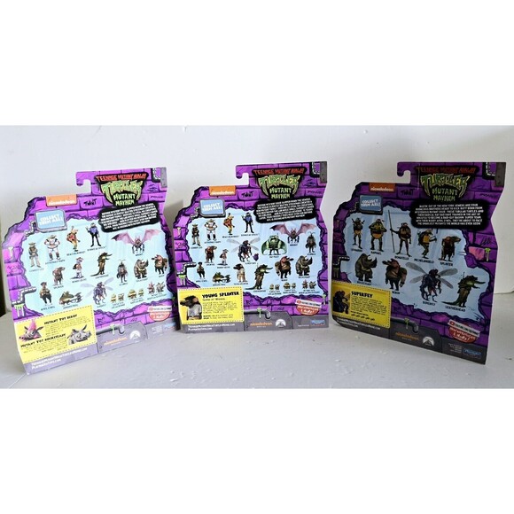 TMNT Mutant Mayhem Set Mutant Tots Young Splinter Super Fly NIB Sealed - Picture 7 of 16